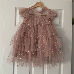 Girls dress up tulle glitter dress